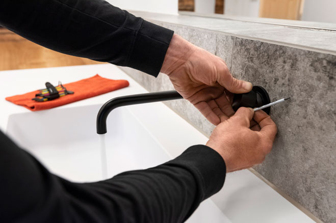 armatur schwarz – originales Sandholzer-Referenzprojekt